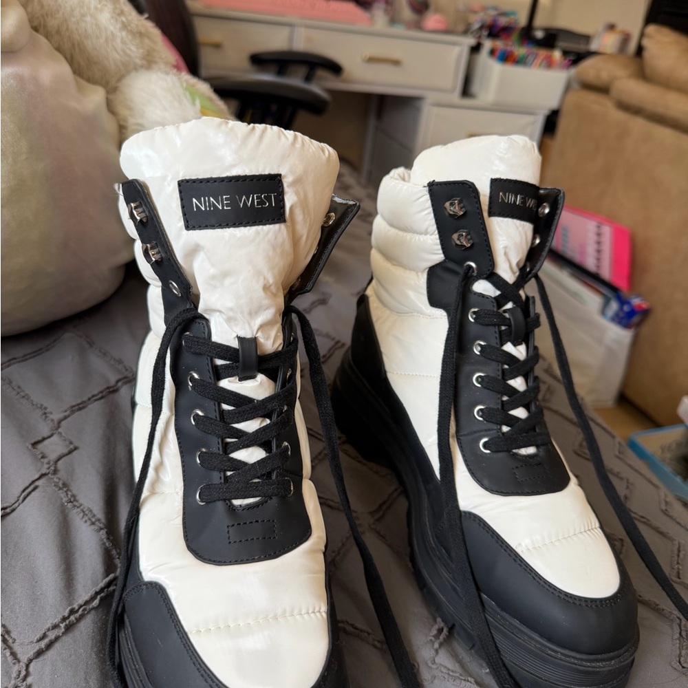 Nine West Monochrome High-Top Sneakers